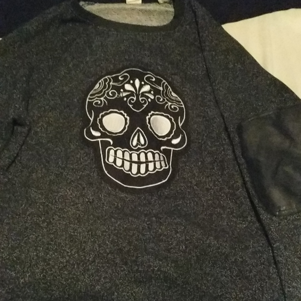 Black Skull Sweater